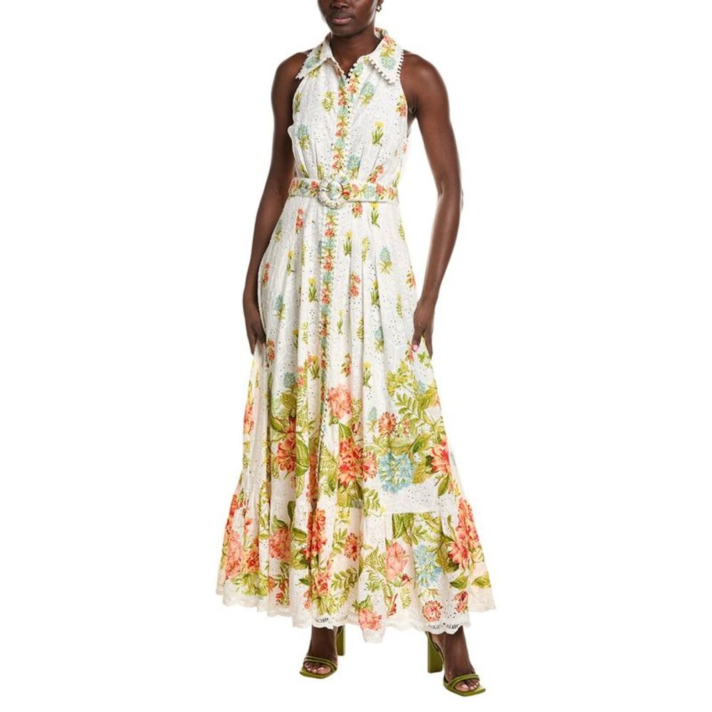 Hemant & Nandita Womens Belted Shirtdress